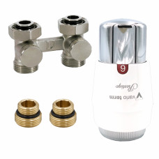 Комплект Vario Term, Standard тип V, Prestige, прямой, белый/хром, PRNYGS0201C/FP (with nipples)