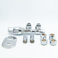 Комплект термостатический Vario Term, 50 мм, TWINS, All In One, угловой, правый, хром, ATSGS0202CFK/P(Cu)