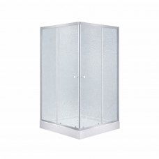 Набор Lidz душевая кабина Wawel SC90x90.SAT.LOW.FR, стекло Frost 4 мм + поддон Mazur