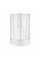 Lidz Latwa SC90x90.SAT.HIGH.FR Душевая кабина полукруглая, стекло Frost 4 мм + Lidz Душевой поддон KAPIELKA ST90x90x41, с панелью