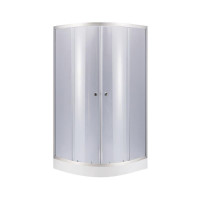 Душевая кабина Lidz Latwa SC80x80.SAT.LOW.GR, стекло тон. 4 мм + Lidz Душевой поддон KAPIELKA ST80x80x14