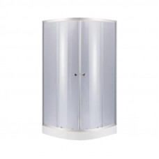 Душевая кабина Lidz Latwa SC80x80.SAT.LOW.GR, стекло тон. 4 мм + Lidz Душевой поддон KAPIELKA ST80x80x14