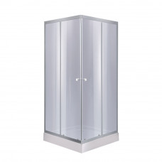 Душевая кабина Lidz Wawel SC90x90.SAT.LOW.GR, стекло тон. 4 мм + Lidz Душевой поддон KAPIELKA ST90x90х14