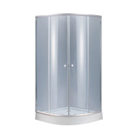 Душова кабіна Lidz Latwa SC90x90.SAT.LOW.GR, скло тон. 4 мм + Lidz Душовий піддон KAPIELKA ST90x90x14
