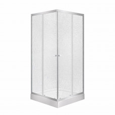 Lidz Wawel SC80x80.SAT.LOW.FR Душевая кабина квадратная, стекло Frost 4 мм + Lidz Душевой поддон KAPIELKA ST80x80х14