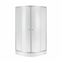 Душова кабіна Lidz Latwa SC80x80.SAT.LOW.FR, скло Frost 4 мм + Lidz Душовий піддон KAPIELKA ST80x80x14