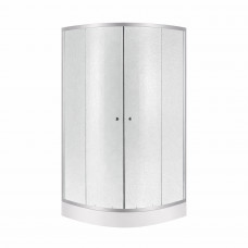Душевая кабина Lidz Latwa SC80x80.SAT.LOW.FR, стекло Frost 4 мм + Lidz Душевой поддон KAPIELKA ST80x80x14