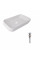 Раковина для ванной Комплект Qtap Scorpio: Раковина накладная 550x390x120 мм, White, прямоугольная + Донный клапан Pop-up PU02