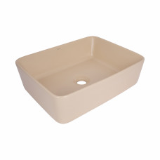 Раковина для ванной Раковина накладная Qtap Tern 480x370x135 мм, Beige, прямоугольная, с донным клапаном QT17116069SB