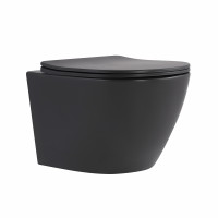 Унітаз підвісний Qtap Robin Ultra Quiet 520×365×340 мм, Anthracite, з сидінням Slim Duroplast / Soft-close / Quick Release QTROB26AN48995
