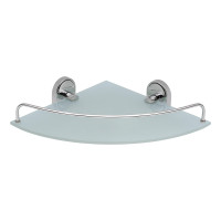 Полка в ванную Полка угловая Lidz Oreo 1001 стеклянная LDORE1001CRM22180 Chrome