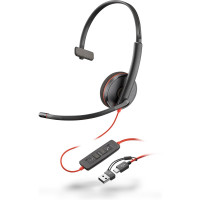 Наушники Poly BlackWire C3210 USB-C HS Mono (8X214AA)