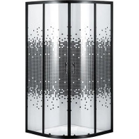 Душова кабіна півкругла без піддона WISLA N90TB.Mosaic BRAVO