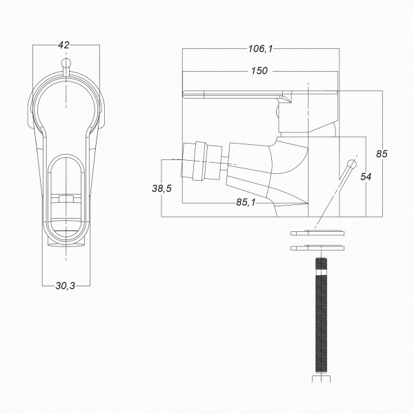 Смеситель для биде Globus Lux Dolly GLD-0106