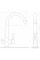Смеситель для кухни под осмос Globus Lux LAZER GLLR-0333-7-WHITE