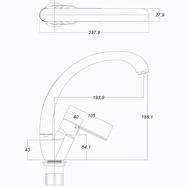 Смеситель для кухни Globus Lux Dolly GLD-0203S