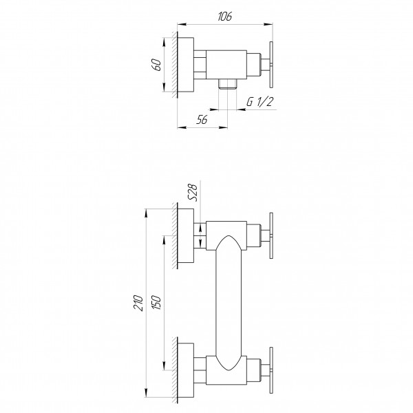 Смеситель для душа Globus Lux DUKAT-8 SD8-105
