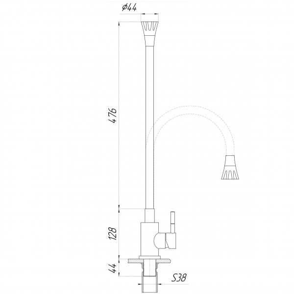 Смеситель для кухни Globus Lux Alpen SBT1-203SA-K15