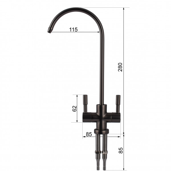 Кран для зворотнього осмосу Globus Lux Lazer GLLR-76A-GP