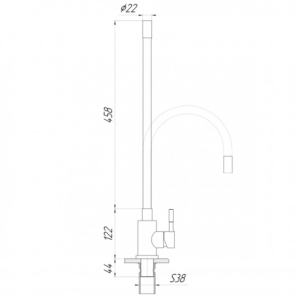 Смеситель для кухни Globus Lux ALPEN SBT1-203S-BG15