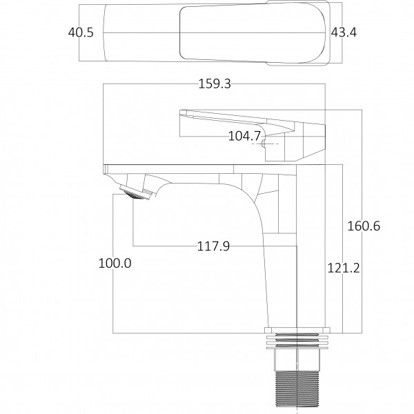Смеситель для умывальника Globus Lux BONN GLB-0401