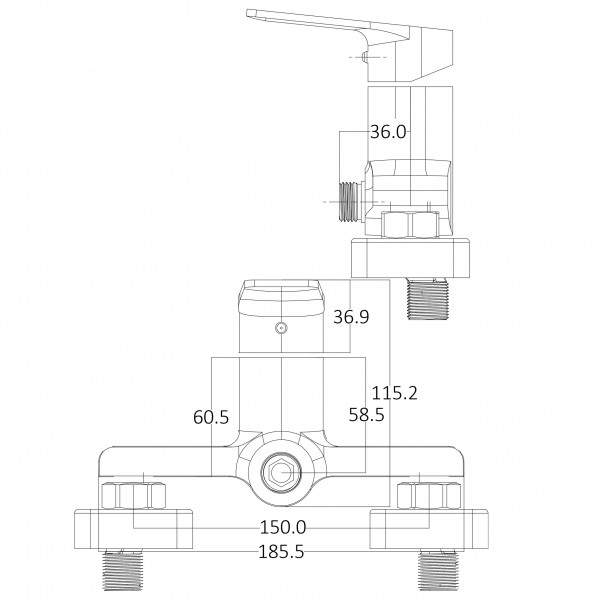Смеситель для душа Globus Lux BONN GLB-0105N