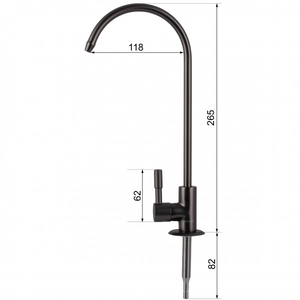 Кран для зворотнього осмосу Globus Lux Lazer GLLR-55M-BB