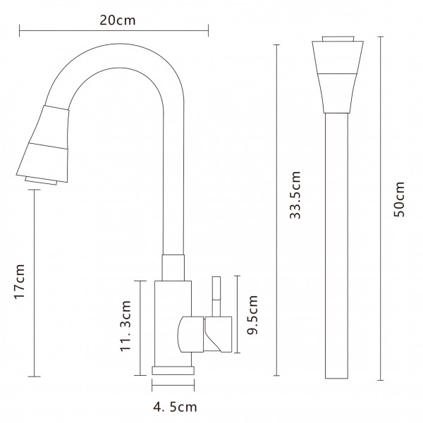 Смеситель для кухни Globus Lux Alpen SBT1-203SAK-G03