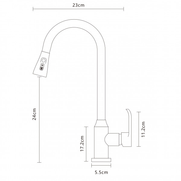 Смеситель для кухни EcoMIX Stella STL-2031-GP