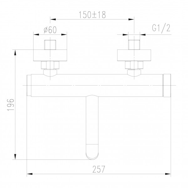 Смеситель для ванны TOPAZ LOFT TLF 32101-H75-C
