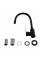 Змішувач для кухні Brinex Pure 015F3 з гнучким виливом   Black Matt BRIPUR015F3BLM