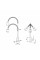 Смеситель для кухни Brinex Pure 015F41 с гибким изливом   Nickel BRIPUR015F41NKL