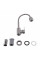 Смеситель для кухни Brinex Pure 015F41 с гибким изливом   Nickel BRIPUR015F41NKL