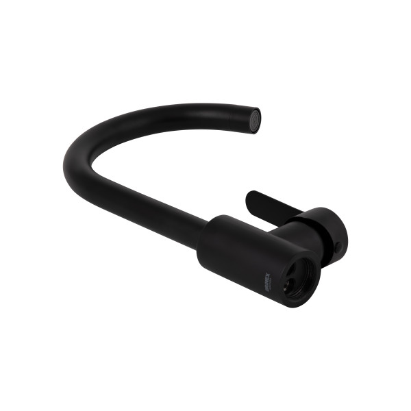 Смеситель для кухни Brinex Pure 015F U-образный  Black Matt BRIPUR015FBLM