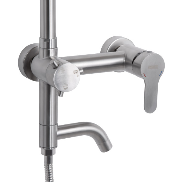 Душевая система универсальная Brinex Pure 1030 на 3 потребителя  Nickel BRIPUR1030NKL