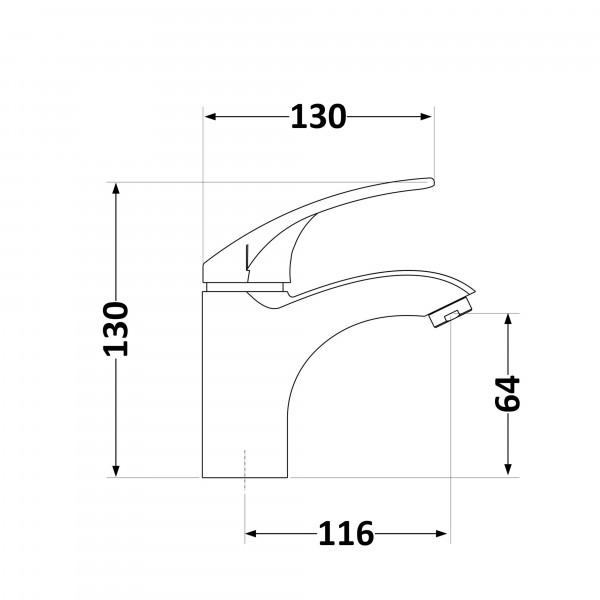 Змішувач для раковини Lidz Mars 001F (k40) LDMAR001CRM34871 Chrome