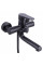 Смеситель для ванны Lidz Nicole 006 с поворотным изливом (c душевым гарнитуром) (k35) LDNIC006BLA35180 Black