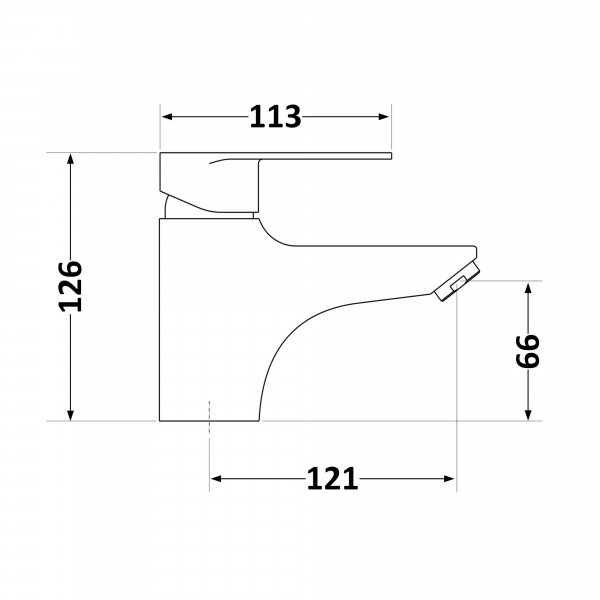 Смеситель для раковины Lidz Tani 001F1 (k40) LDTAN001F1CRM44957 Chrome