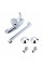 Смеситель для кухни локтевой Lidz Watt 009 настенный  (k35) LDWAT009CRM34862 Chrome