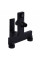 Смеситель для ванны Qtap Gemini (c душевым гарнитуром) QTGEM259BLM45682 Black Matt