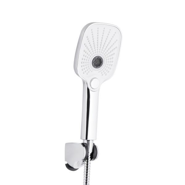 Смеситель для ванны Qtap Gemini (c душевым гарнитуром) QTGEM259CRW45683 Chrome/White