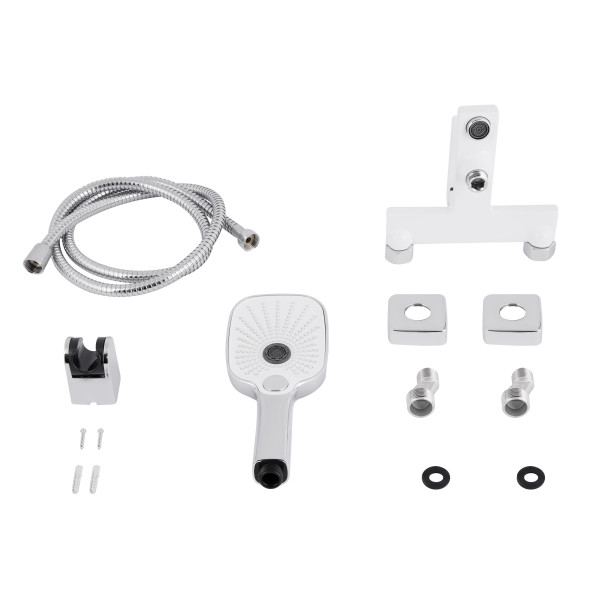 Смеситель для ванны Qtap Gemini (c душевым гарнитуром) QTGEM259CRW45683 Chrome/White