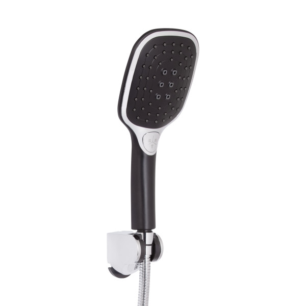 Смеситель для ванны Qtap Grand (c душевым гарнитуром) QTGRABCR006 Chrome/Black