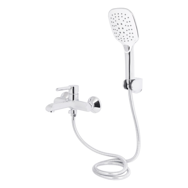 Смеситель для ванны Qtap Grand (c душевым гарнитуром) QTGRACRM006 Chrome