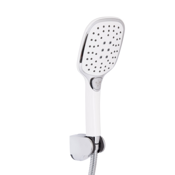 Смеситель для ванны Qtap Grand (c душевым гарнитуром) QTGRAWCR006 Chrome/White
