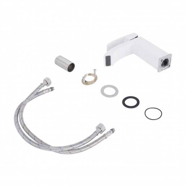 Смеситель для раковины Qtap Swan Cascada QTSWA270CRW45568 Chrome/White