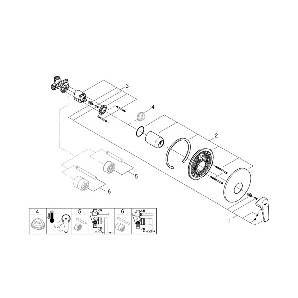 Смеситель скрытого монтажа для душа Grohe Start Flow 29116000