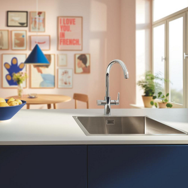 Смеситель для кухни Grohe Blue Pure StartCurve 30592000 с фильтром Blue S-Size 40404001 и головкой 64508001 (30594040)