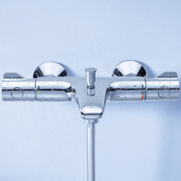 Смеситель для ванны Grohe Grohtherm 800 34567000 с душевым гарнитуром 27948001 (34567001)