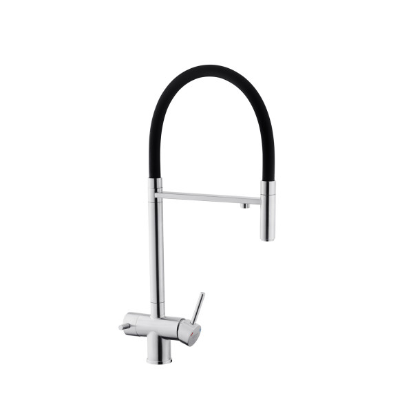 Змішувач для кухні з підключенням до фільтра Kroner KRP Edelstahl Klassisch - ESG03815BLK